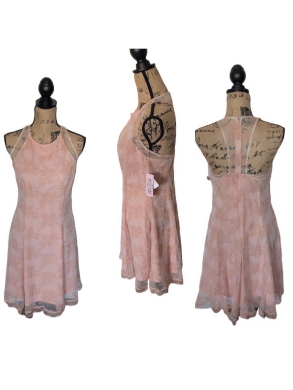 Nanette Lepore Blush Pink Lace-Trim Gorgeous Slip Dress NWT